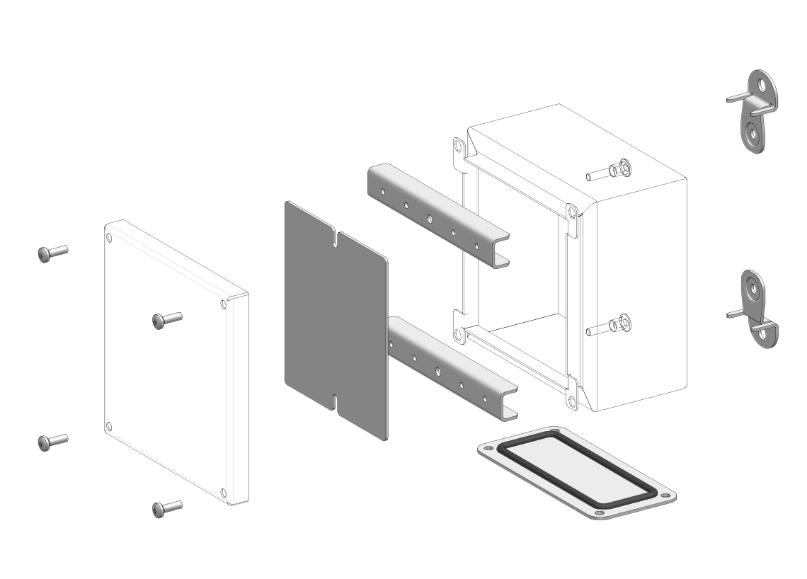 esploso accessori scatole di derivazione