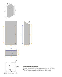 Technische zeichnung - GEHÄUSE CH