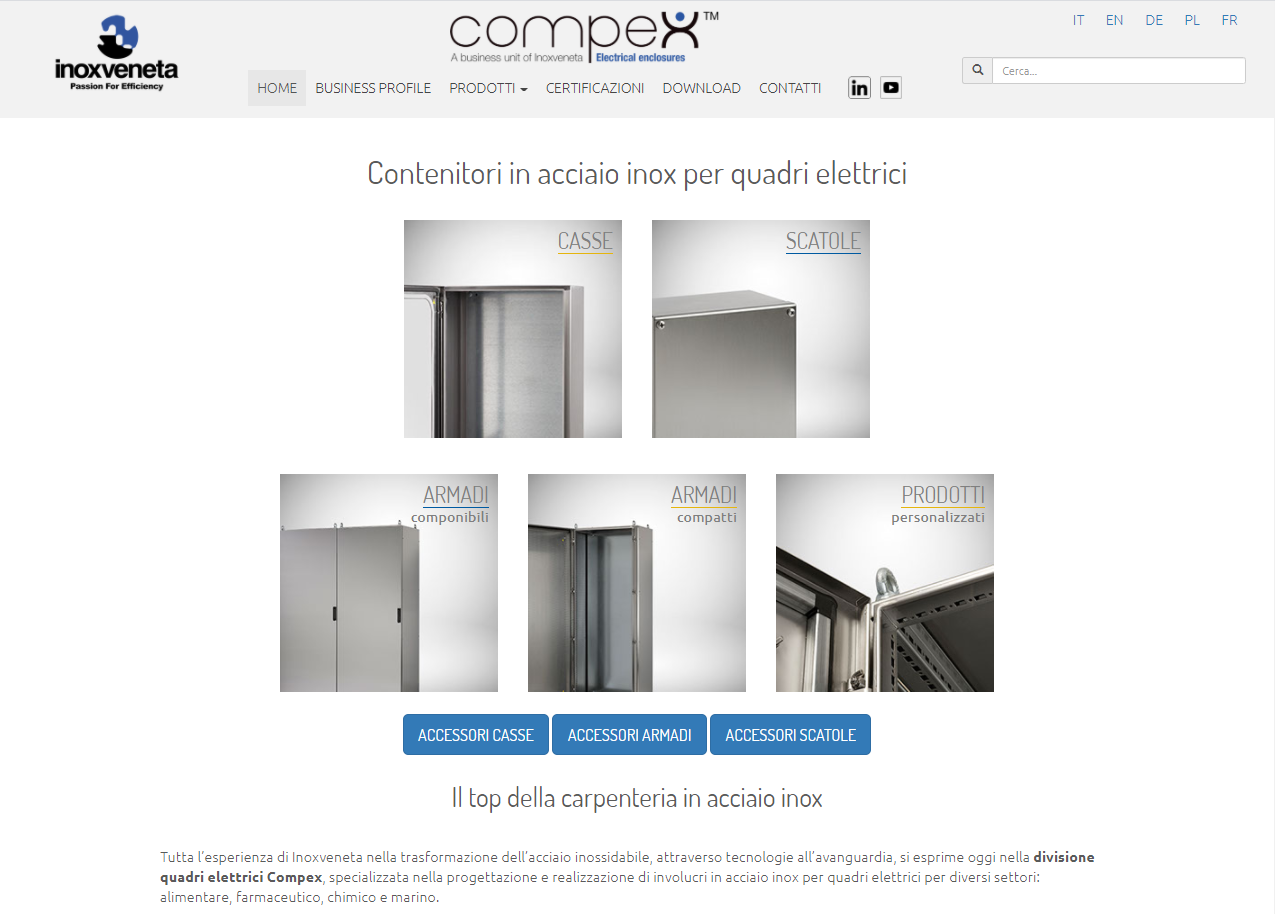 In linea il nuovo sito Compex dedicato agli involucri per quadri elettrici